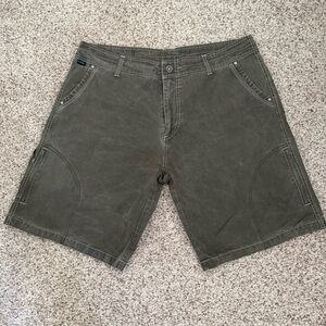 KÜHL Born in the Mountains Line Army Green Canvas Short Outdoor Sportswear Men38